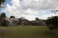 Mayan Acropolis at Kohunlich - kohunlich mayan ruins,kohunlich mayan temple,mayan temple pictures,mayan ruins photos